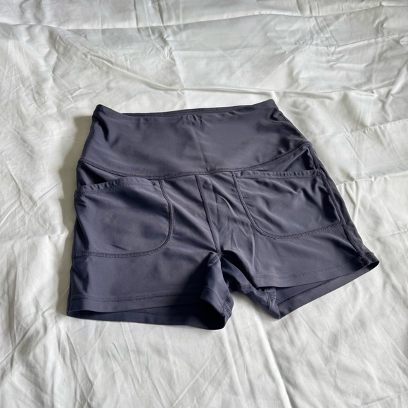 FP Movement Indigo Plum Front Pocket Biker Shorts - Picture 1 of 4